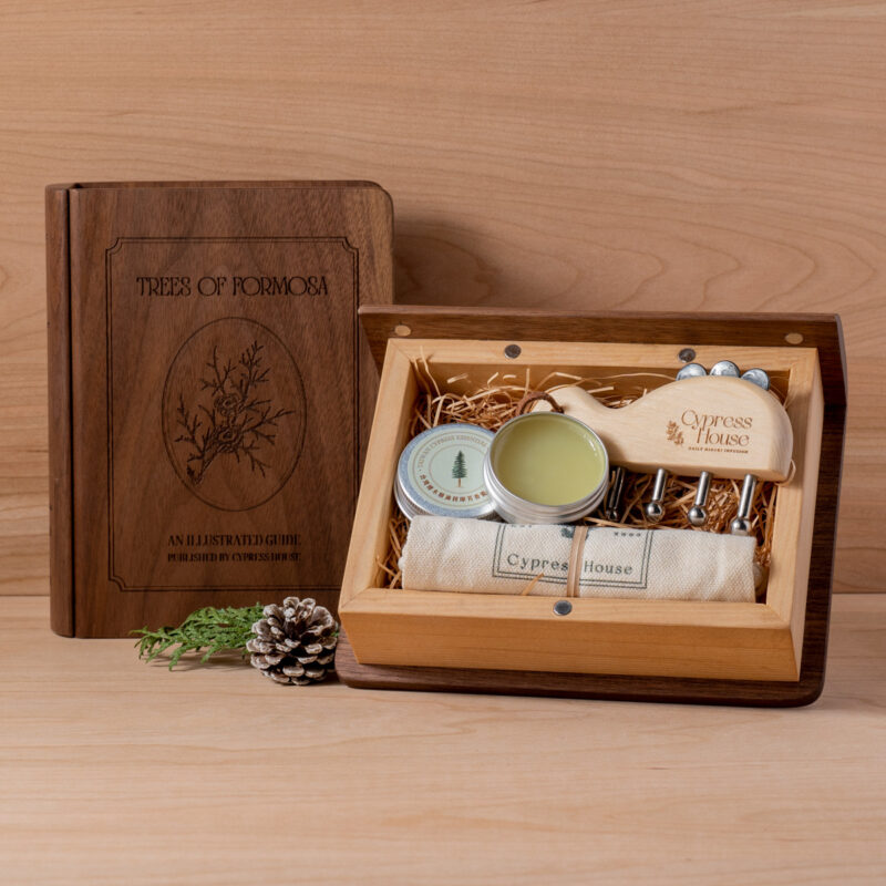 黑胡桃木檜木磁石禮盒-25 檜木磁石刮痧按摩棒禮盒 三款質感包裝任選 附送禮手提紙袋