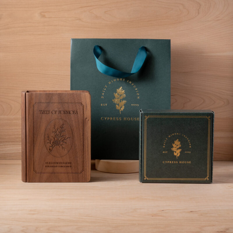 大腦解壓 / 頭頸撥筋棒+檜木精油滾珠瓶禮盒  附墨綠燙金紙袋